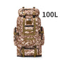 Tactical Mountaineering Backpack 80L / 100L (≈21 / 26 US gal) – Large Hiking, Camping & Travel Rucksack with Molle, Oxford Polyester