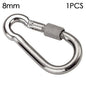 M4-M12 304 Stainless Steel Screw-Lock Quick Link Carabiner 1/2-Pack Outdoor Climbing & Camping Gear