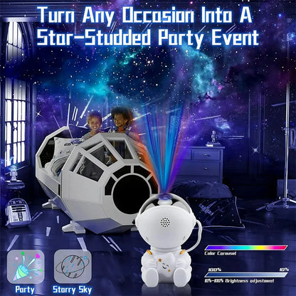 Star Projector Galaxy Night Light Astronaut Space Projector Starry Nebula Ceiling LED Lamp for Bedroom Home Decorative Kids Gift
