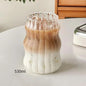 Heat-Resistant Stripe Glass Tumbler — Transparent Tea, Coffee & Juice Mug, 410/530/650 ml (13.9/17.9/22 fl oz)