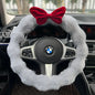 Plush Velvet Steering Wheel Cover – Soft Winter Car Handlebar Cover for Women, Cute High-End Interior Accessory
