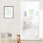 Cat-Resistant Zipper Door Screen - Nano Mesh Pet Door Curtain, Anti-Mosquito & Scratch-Proof, Up/Left Opening