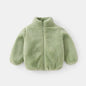 Toddler & Kids Plush Winter Coat – Warm Corduroy Turtleneck Zipper Jacket, Unisex (Ages 1-6 Years)