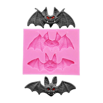 Halloween Bat Silicone Mold, 8.8 × 7.1 × 1.4cm