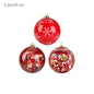 3pcs 8cm Christmas Balls Original Gifts Christmas Decoration 2024 Christmas Tree Decorations Gift Decoration Pendants Baubles