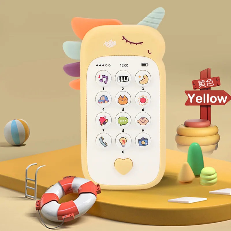 Baby Toy Phone with Music and Teether – Interactive Pretend Play Phone for Infants & Toddlers