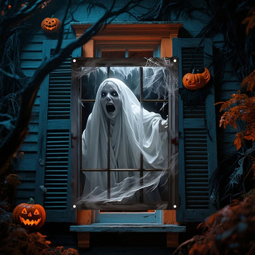 Halloween Ghost Window Banner 80 x 120 cm