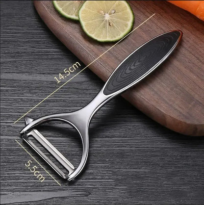 Stainless Steel Vegetable Peeler – Multi-Function Julienne, Serrated & Straight Blades for Potatoes, Carrots & Fruit