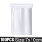 Clear Thick Resealable PE Bags – Reclosable Zip Storage Pouches for Jewelry, Food & Crafts (Sizes 4×6–12×18 cm / 1.6×2.4–4.7×7.1 in, 100–500 Pack)