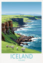 ICELAND Traveling Poster Iceland Reykjavík Kirkjufell Skaftafell Falls Landscape Canvas Painting Wall Pictures Traveling Decor