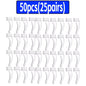 100-Pack Silicone Anti-Slip Eyeglass Ear Hooks Temple Tips – 33 x 10 mm (1.3 x 0.39 in)