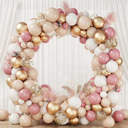 Pink Gold Balloon Garland Arch Kit Birthday Party Decor Kids Girl Wedding Birthday Party Baloon Supplies Baby Shower Latex Balon