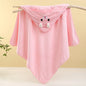 Toddler and Baby Hooded Towel Super Soft Coral Velvet Bathrobe Swaddle Wrap for Newborns and Kids