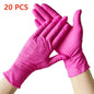 Fuchsia Nitrile Disposable Gloves – 20/100PCS, 3-mil, Powder & Latex Free, Household, Cooking, Kitchen & Esthetician Use