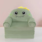Foldable 3-Layer Plush Kids Sofa Chair Cartoon Baby Seat with Removable Cover