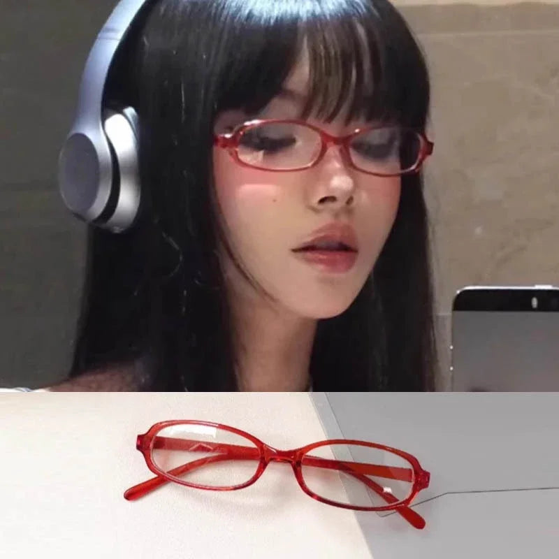Y2K Retro Rectangle Fashion Glasses - Blue Light Blocking, Acetate Frame, TAC Lens, 4 Colors, Women's Vintage Eyewear