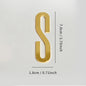 Golden Self Adhesive House Number Metal English Alphabet Letters for Apartment Room Door Plate Table Mailbox Number Stickers 7cm