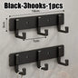 Heavy-Duty Adhesive Wall-Mounted Towel and Clothes Hook - No-Drill Stainless Steel Multi-Hook for Bathroom and Kitchen