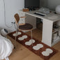 VIKAMA Minimalist Black And White Bedside Rug For Bedrooms And Living Rooms Soft And Comfortable Plush Home Decor Rug