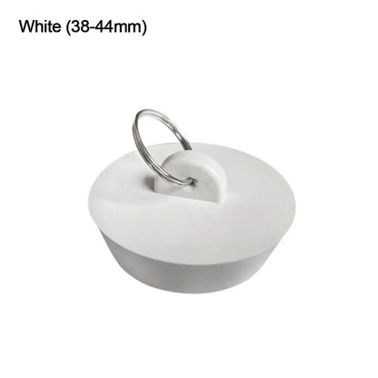 Universal Rubber Sink & Bathtub Drain Stopper Plug — Leakproof Floor Drain Strainer, White