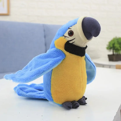 Talking Macaw Parrot Plush Toy – Record & Repeat Animated Talking Bird for Kids