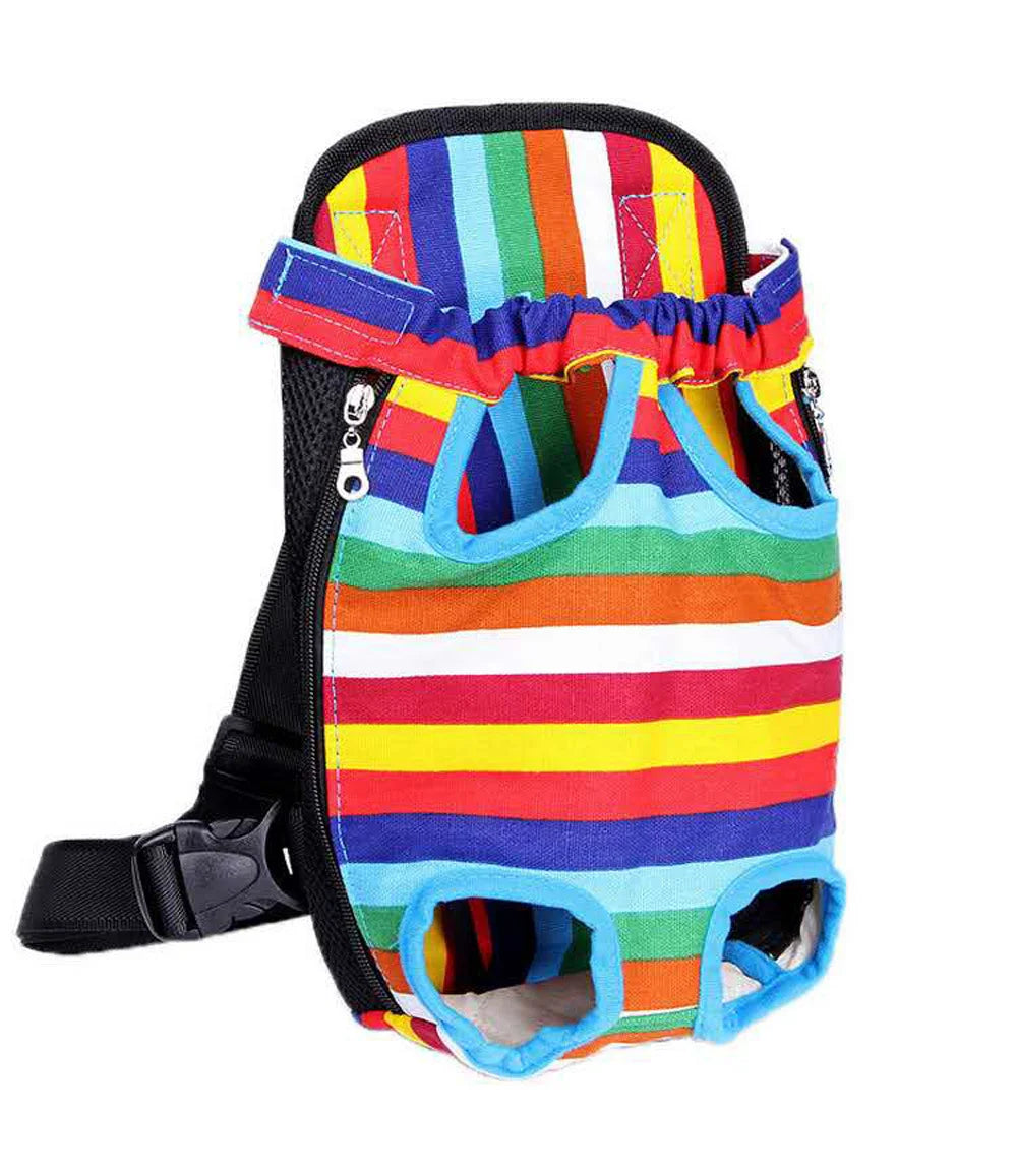 Adjustable Double-Shoulder Pet Carrier Backpack – Breathable Cat & Small Dog Travel Bag, Hands-Free Hiking Carrier