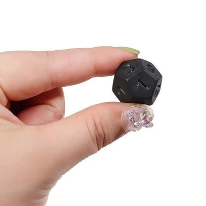 7-Piece Black Polyhedral Dice Set for D&D TRPG Tabletop RPG, Board & Card Games