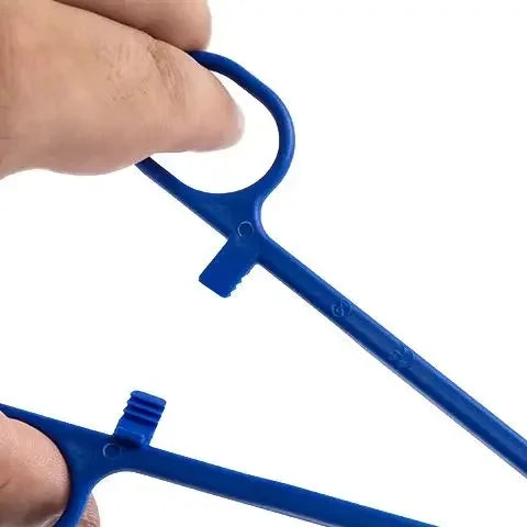 Acrylic Hemostat Forceps - 6.3 in (16 cm) Eagle-Beak Sponge Clamp for Piercing, Surgical & Lab Use