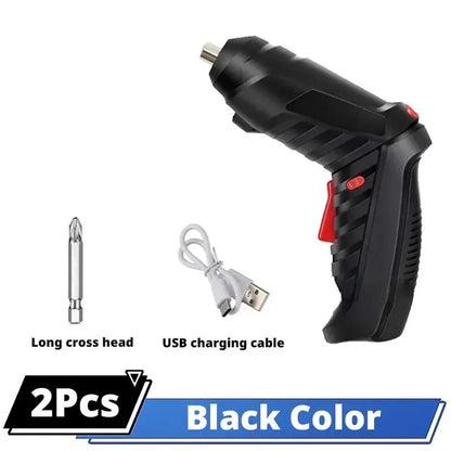 47-Piece Cordless Rechargeable Electric Screwdriver & Mini Drill — USB Charging, 1800mAh