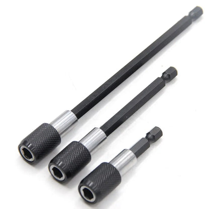 1/4-Inch (6.35mm) Hex Quick-Release Screwdriver Extension Rods 3-Pack 60/100/150mm