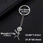 Teamer Funny Middle Finger Stickman Keychain 2025 Cute Trend School Bag Car Key Pendant Couple New Trinket Gift Keyring