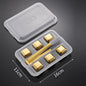 Stainless Steel Reusable Whiskey Stones - Quick-Freeze Ice Cubes with Storage Tray for Whiskey Wine Beer