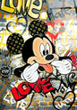 Mickey Mouse Minnie Street Graffiti Canvas Painting Prints Poster Creative Modern Wall Art Pictures Living Room Home Decor