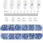 100/50cm Luxury Crystal Chain Nail Charms - 1.5/2mm Clear & AB Diamond Nail Art Decoration