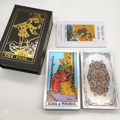 Classical Gold Foil Waterproof Tarot Cards With Megnet Box As Special Gift