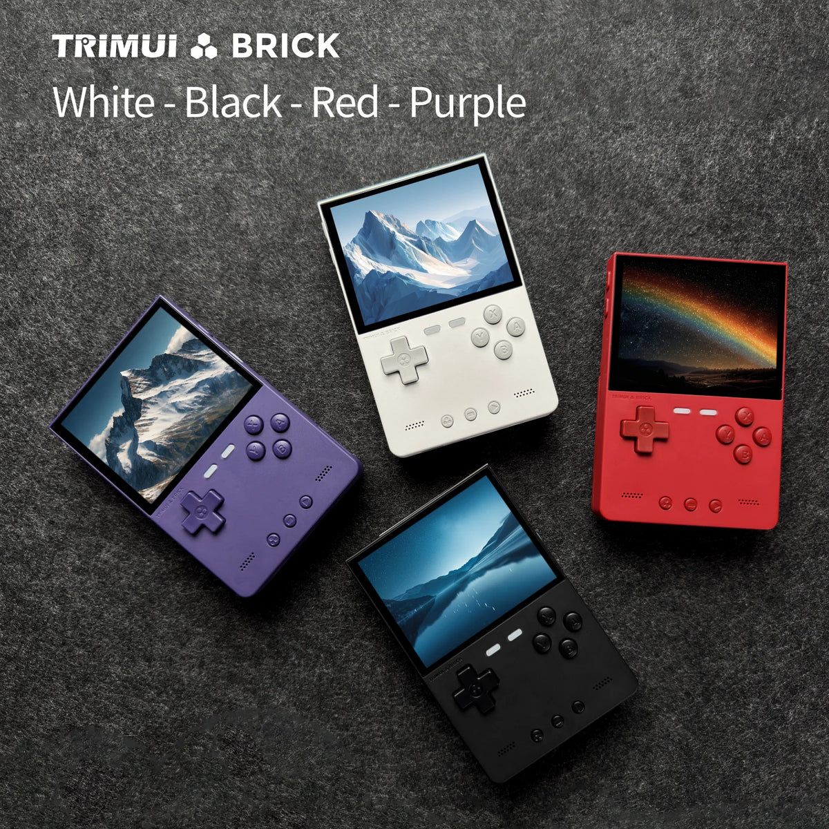 TRIMUI BRICK Handheld Game Console - 3.2" IPS, Allwinner A133P, Linux, RGB LED, Metal Back, 12,000+ Games, 4 Colors