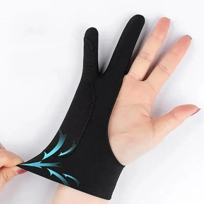 Two-Finger Anti-Touch Drawing Glove — Smudge Guard for Graphics Tablets & Digital Art
