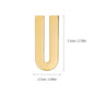 1Pcs Metal Self Adhesive House Number English Alphabet Letters for Apartment Room Door Plate Table Mailbox Number Stickers 7*3cm