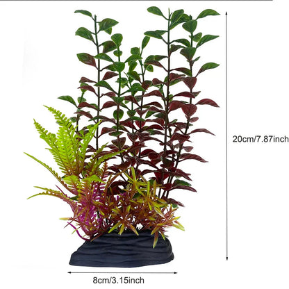 Artificial Aquarium Plants — Plastic Underwater Decorations for Fish Tanks, Realistic Aquarium Decor