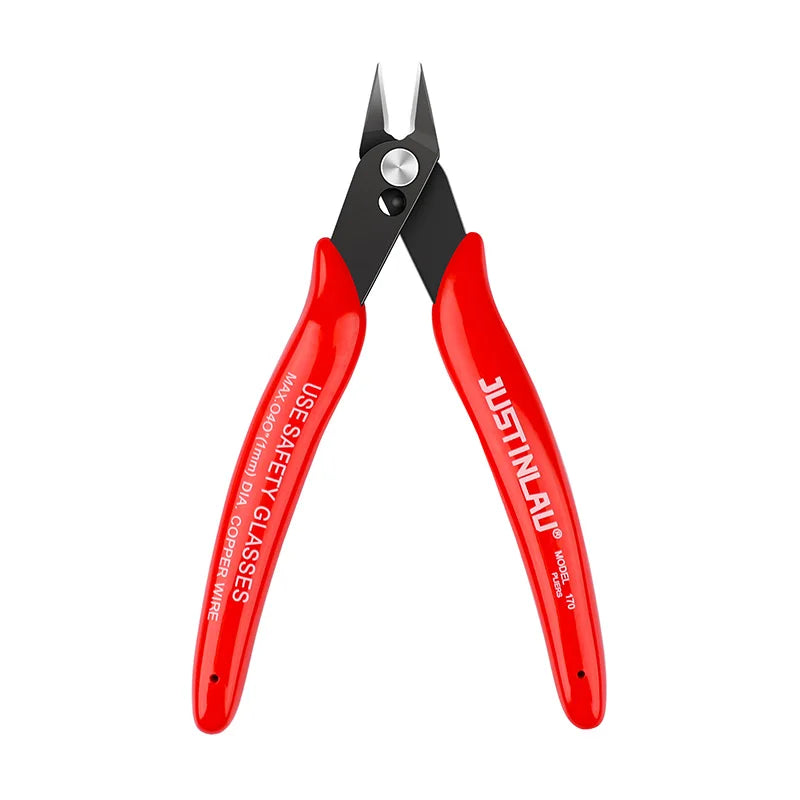 Mini Flush Cutters 1-Pack 125mm (4.9in) Carbon Steel Side-Cutting Pliers for Electronics, Jewelry & Model Making