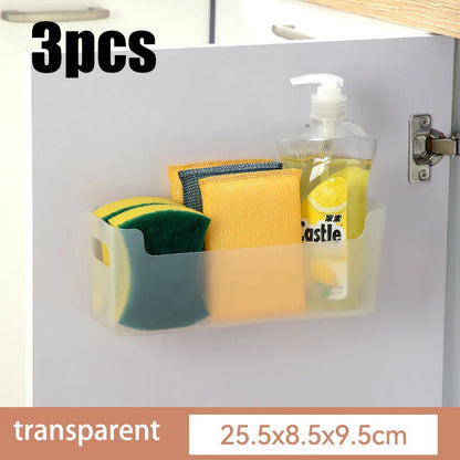 Handle Storage Basket - Durable PP Plastic Organizer with Handle for Home Bathroom Closet