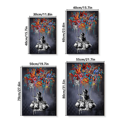 Classic Abstract Wall Art Banksy Street Graffiti Wall Art HD Canvas Print Poster Home Living Room Bedroom Decoration