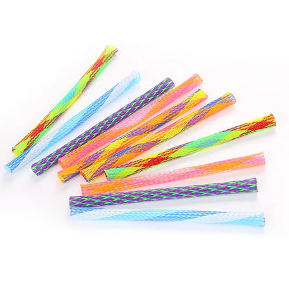 Folding Spring Cat Toy Colorful Elastic Interactive Teaser for Cats