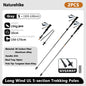 Ultralight Carbon Fiber 5-Section Folding Trekking Poles, Collapsible Quick-Lock Hiking Poles Adjustable 103–120 cm (40.6–47.2 in) or 115–135 cm (45.3–53.2 in)