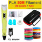 3D Printing Pen for Kids with Travel Case — PLA 1.75mm Filament, LED Display, Adjustable Temp & Speed, DIY Drawing Gift