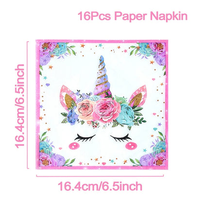 Rainbow Unicorn PE Tablecloth Happy Unicorn Theme Birthday Party Decorations Kids Favors Table Cover Girls Baby Shower Supplies