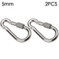 M4-M12 304 Stainless Steel Screw-Lock Quick Link Carabiner 1/2-Pack Outdoor Climbing & Camping Gear