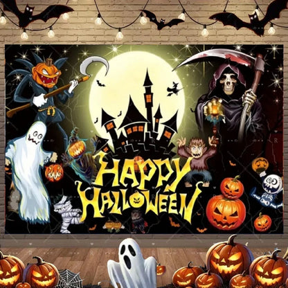 Halloween Photography Backdrop, Printed Vinyl
