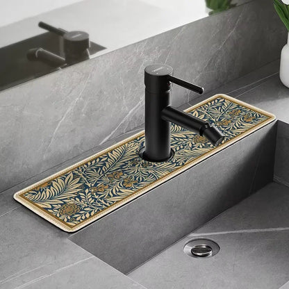 VIKAMA Cartoon Cute Faucet Mat Kitchen Super Absorbent Mat Coffee Machine Drain Mat Drying Mat Quick-Drying Bathroom Drain Mat