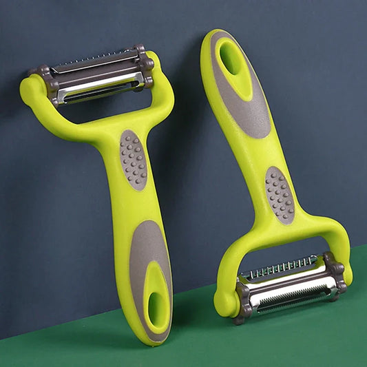 3-in-1 Rotary Vegetable Peeler Julienne Slicer and Grater for Carrot Potato Fruit Kitchen Tool